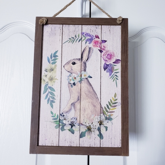 Holiday | Bunny Rabbit Frame Easter Floral Hanging Decor | Poshmark